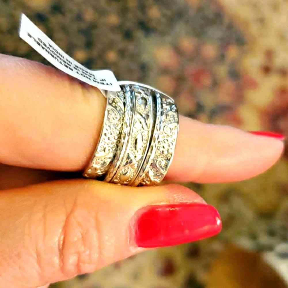Karis NWT Platinum Bond Brass Spinner Ring 7 NWT